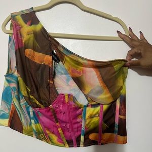 Multicolored crop top